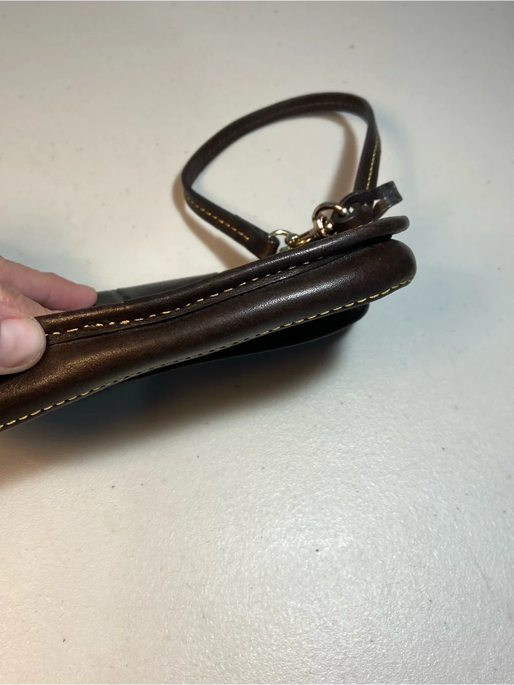 Dooney & Bourke Black Croc-Embossed Wristlet Bag - Classic Design